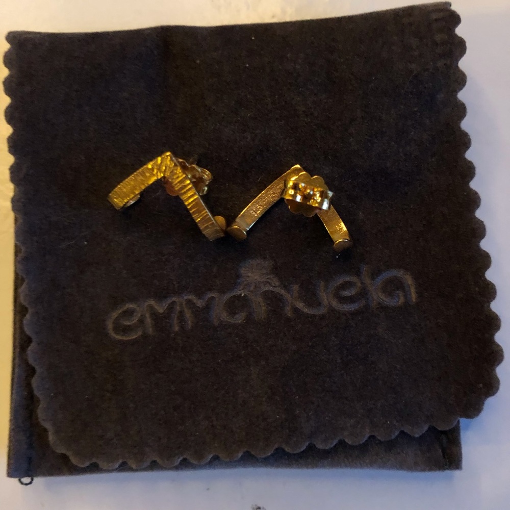 Emma Nuela Gold Geometric Earrings